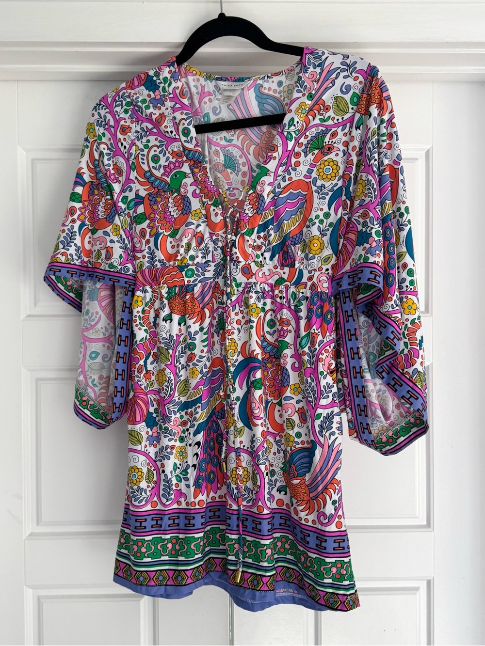 Trina Turk Jungle Beach Resort Swim Cover-Up Dress, size 4